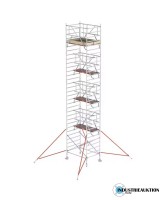 Rollgerüst TOWER-PROTECT-180/120-8.2 m, mit Solar-Materiallift